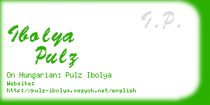 ibolya pulz business card